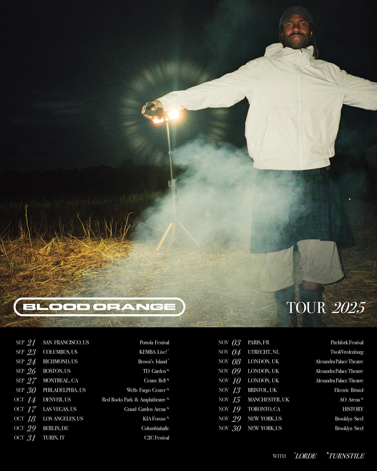 Devonte Hynes Tour Poster 2025